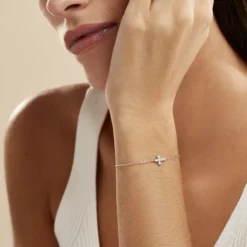 Bracelet Priscus Argent Blanc Oxyde De Zirconium