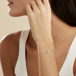 Bracelet Priscus Argent Blanc Oxyde De Zirconium