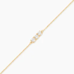 Bracelet Pryderi Or Jaune Oxyde De Zirconium