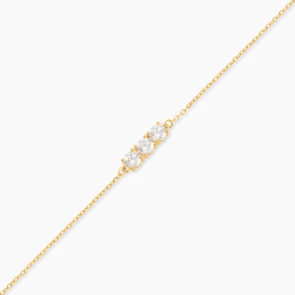 Bracelet Pryderi Or Jaune Oxyde De Zirconium
