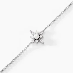 Bracelet Rhoda Argent Blanc Perle De Culture Oxyde De Zirconium