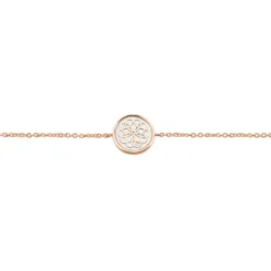 Bracelet Rosae Argent Rose Nacre