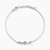 Bracelet Roseraie Argent Blanc Oxyde De Zirconium