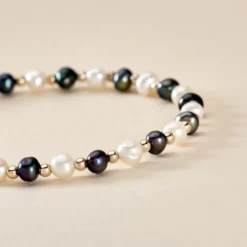 Bracelet Saida Or Jaune Perle De Culture