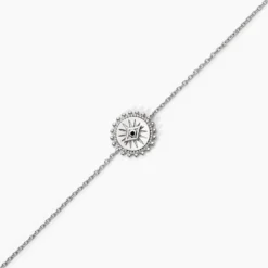 Bracelet Salvia Argent Blanc Opale