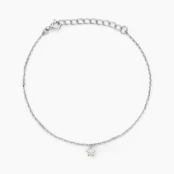 Bracelet Saya Argent Blanc Oxyde De Zirconium