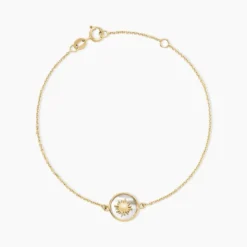 Bracelet Soleil Eternel Or Jaune Nacre