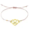 Bracelet Solidaire Lutte Contre Le Cancer Laiton Doré