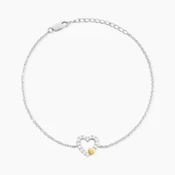 Bracelet Sorya Or Jaune Argent Blanc Oxyde De Zirconium