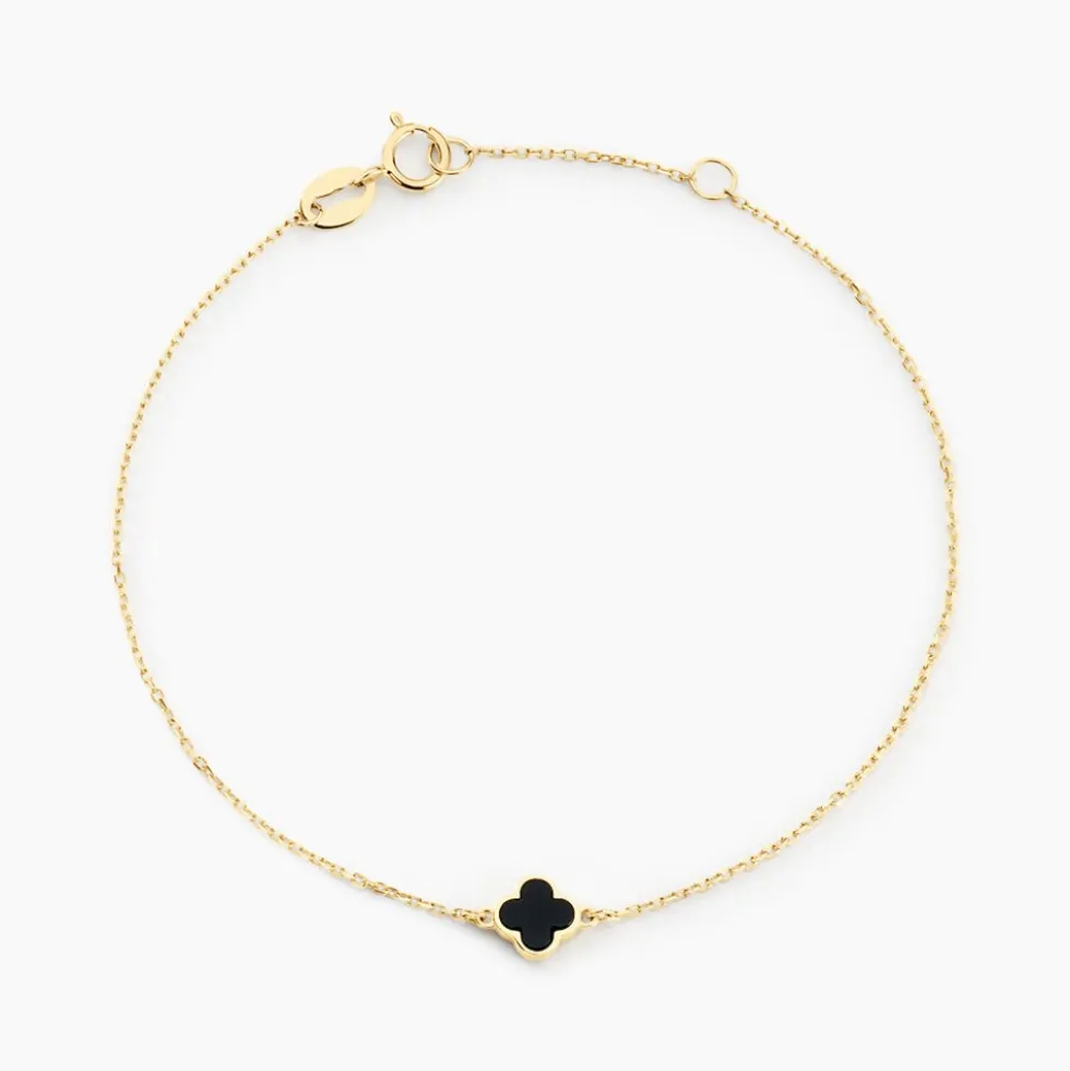 Bracelet Stellya Or Jaune Onyx