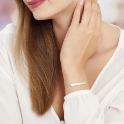 Bracelet Suzeanne Argent Blanc Oxyde De Zirconium