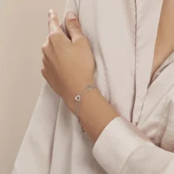 Bracelet Suzy Argent Blanc