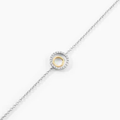Bracelet Swane Or Jaune Argent Blanc Oxyde De Zirconium