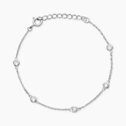 Bracelet Sylvette Argent Blanc Oxyde De Zirconium