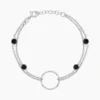 Bracelet Tamar Argent Blanc Pierre De Synthese