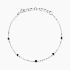 Bracelet Thesee Argent Blanc Spinelle