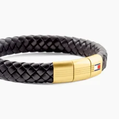 Bracelet Tommy Hilfiger Round Braided Cuir De Veau Marron