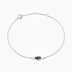 Bracelet Trinitie Or Blanc Saphir Diamant