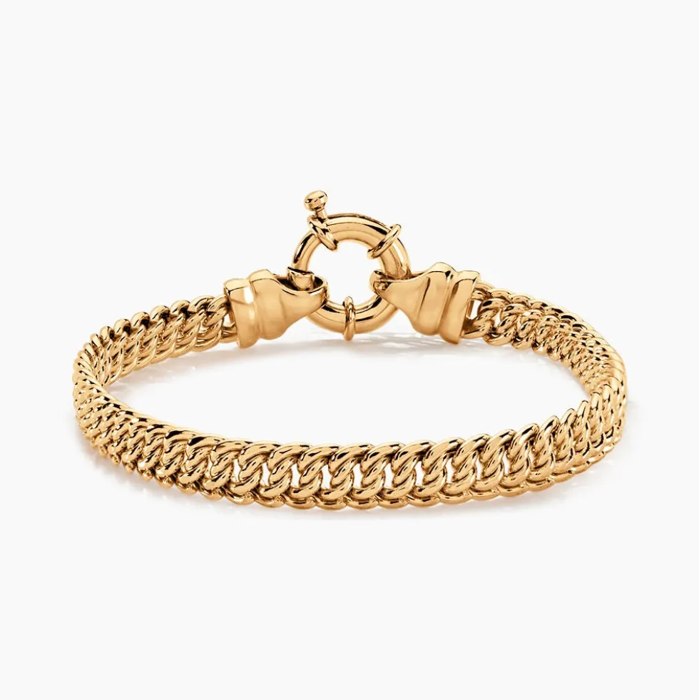 Bracelet Violette Plaqué Or Jaune
