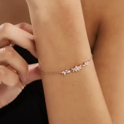 Bracelet Wanda Argent Rose Oxyde De Zirconium