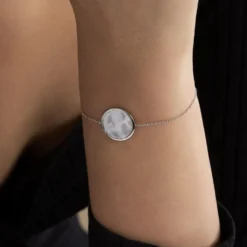 Bracelet Zealie Argent Blanc Nacre