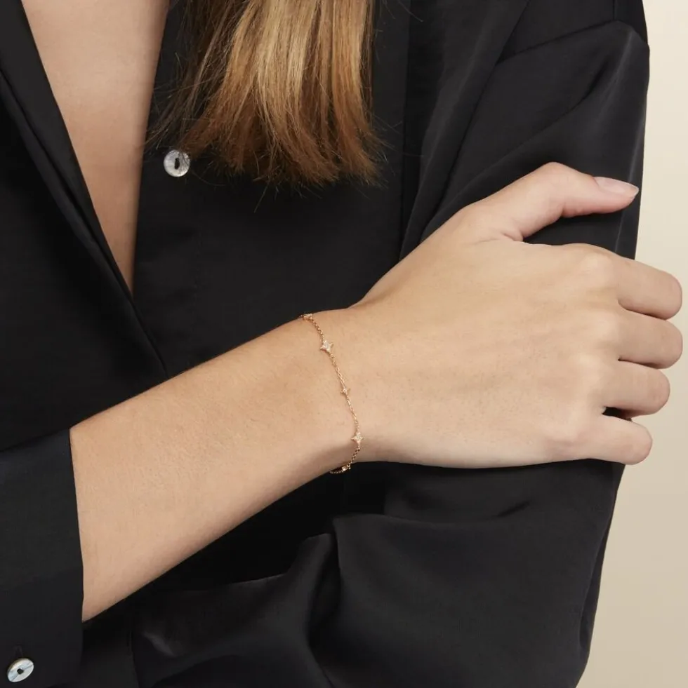 Bracelet Ziha Plaqué Or Jaune Oxyde De Zirconium