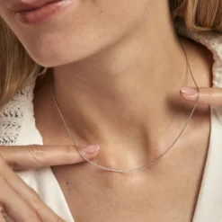 Chaine Tamsina Argent Blanc