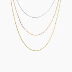 Chaine Ylsa Argent Tricolore