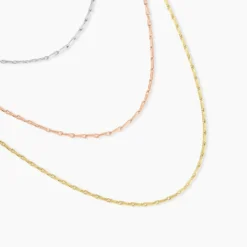 Chaine Ylsa Argent Tricolore