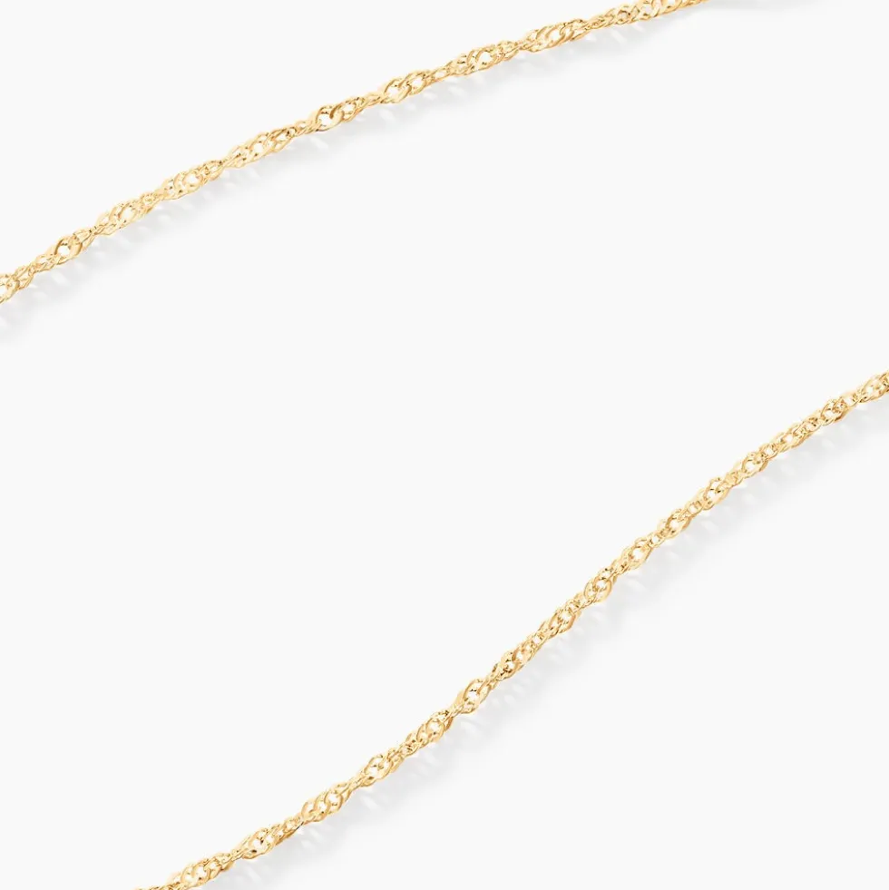Chaîne Abbygail Maille Singapour Or Jaune