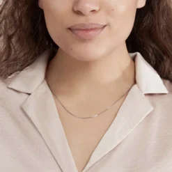 Chaîne Alyze Argent Blanc