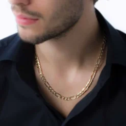 Chaîne Cameo Maille Alternee 1/3 Or Jaune