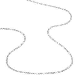 Chaîne Capucin Or Blanc Maille Marine Plate