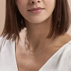 Chaîne Claudine Maille Forçat Argent Blanc