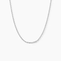 Chaîne Claudine Maille Forçat Argent Blanc