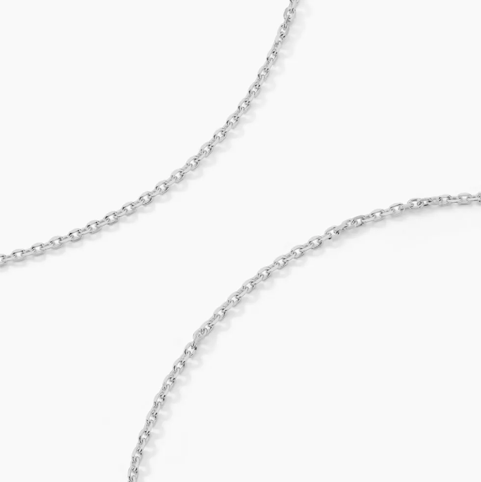 Chaîne Claudine Maille Forçat Argent Blanc