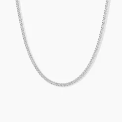 Chaîne Clementine Argent Blanc