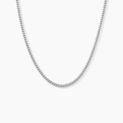 Chaîne Clementine Argent Blanc