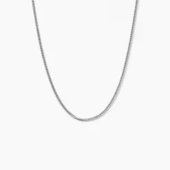 Chaîne Clementine Argent Blanc
