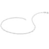 Chaîne De Cheville Cleona Maille Alternee 1/3 Argent Blanc