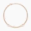 Chaîne De Cheville Daria Argent Rose