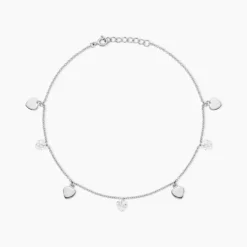 Chaîne De Cheville Delarie Argent Blanc Oxyde De Zirconium