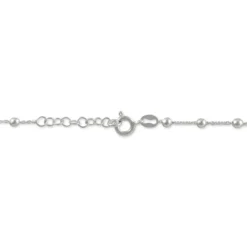 Chaîne De Cheville Minia Argent Blanc