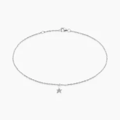 Chaîne De Cheville Padmee Argent Blanc