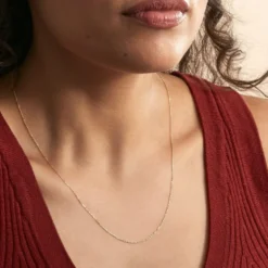 Chaîne Igoa Maille Forçat Diamantee Or Jaune