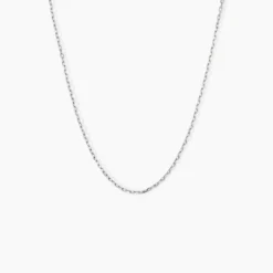 Chaîne Igoa Maille Forçat Diamantee Or Blanc
