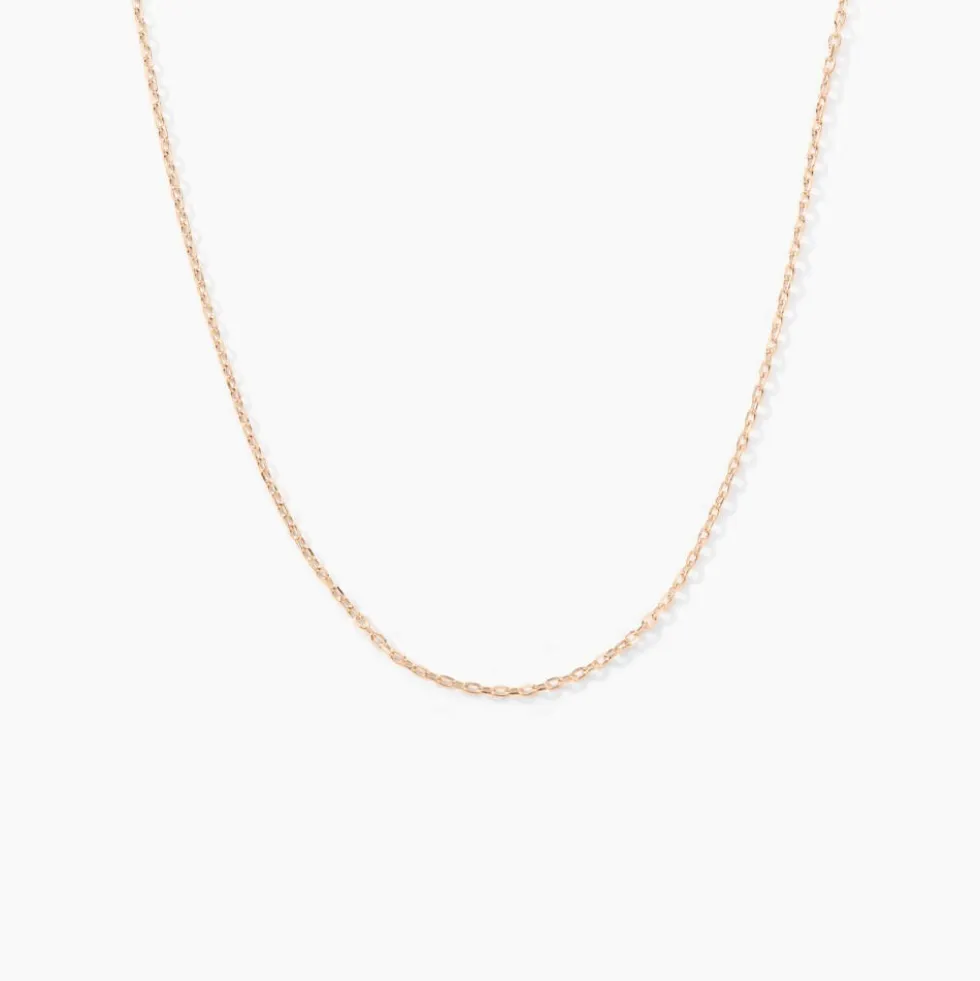 Chaîne Igoa Maille Forçat Diamantee Or Rose