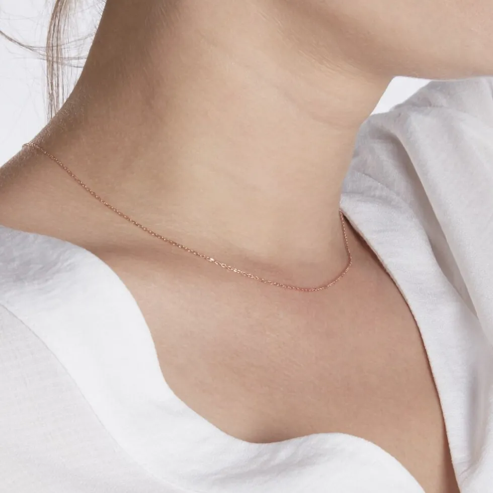 Chaîne Igoa Maille Forçat Diamantee Or Rose