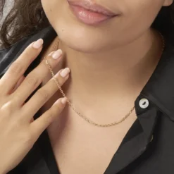 Chaîne Igoa Maille Forçat Diamantee Or Jaune