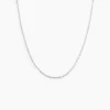 Chaîne Igoa Maille Forçat Diamantee Or Blanc